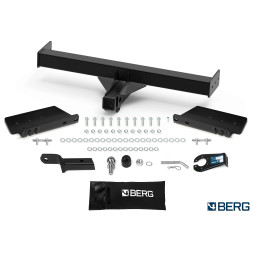F.5718.001 BERG Фаркоп на Toyota Hilux 2015-, JAC T6 2018- (сборка РФ), JAC T8 Pro 2023- (сборка РФ), Sollers ST6 2023-, Sollers ST8 2025- без снятия и подрезки бампера. Тип шара: E. Нагрузки