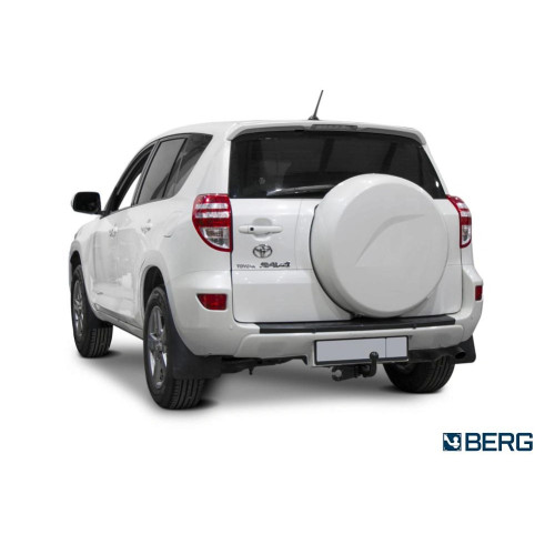 F.5719.001 BERG Фаркоп на Toyota RAV4 2006-2013 (кроме Long) без снятия и подрезки бампера. Тип шара: A. Нагрузки: 1500/75 кг, масса фаркопа 23,2 кг (без электрики в комплекте)