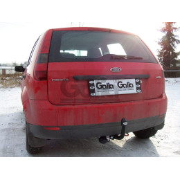 F088A GALIA Полностью оцинкованный фаркоп на Ford Fiesta 2002-2008. Особенности: колесная база 2486 мм. Тип шара: A. Требуется подрезка бампера. Нагрузки: 900/50 