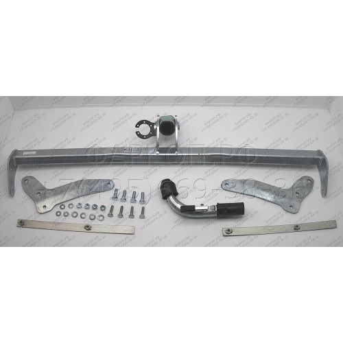 F096C GALIA Полностью оцинкованный фаркоп на Ford Focus II универсал 2004-2011. Тип шара: C (горизонтальный съемный). Без выреза бампера. Нагрузки: 1500/75 кг, масса фаркопа 16,87 кг