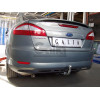 F112A GALIA Полностью оцинкованный фаркоп на Ford Mondeo хетчбек 5 дверей 2007-2015. Подрозетник убирается за бампер. Тип шара: A. Без выреза бампера. Нагрузки: 2000/80 кг, масса фаркопа 13,52 кг