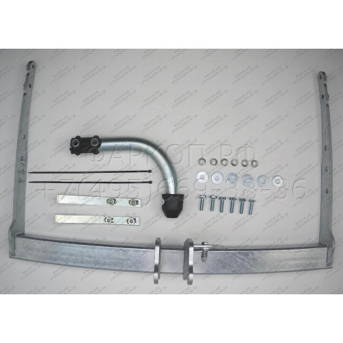 F114A GALIA Полностью оцинкованный фаркоп на Ford Galaxy 2006-2015, Ford S-MAX 2006-2015. Подрозетник убирается за бампер. Тип шара: A. Невидимый вырез бампера. Нагрузки: 1800/100 кг, масса фаркопа 15,12 кг