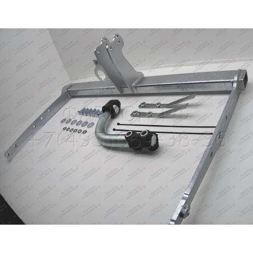 F114A GALIA Полностью оцинкованный фаркоп на Ford Galaxy 2006-2015, Ford S-MAX 2006-2015. Подрозетник убирается за бампер. Тип шара: A. Невидимый вырез бампера. Нагрузки: 1800/100 кг, масса фаркопа 15,12 кг