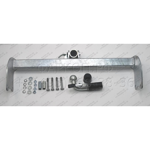 F116C GALIA Полностью оцинкованный фаркоп на Ford Transit шасси 2000-2014. Тип шара: C (горизонтальный съемный). Установка без выреза бампера. Нагрузки: 3000/120 кг, масса фаркопа 16,17 кг