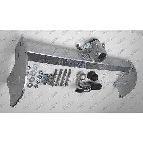 F116C GALIA Полностью оцинкованный фаркоп на Ford Transit шасси 2000-2014. Тип шара: C (горизонтальный съемный). Установка без выреза бампера. Нагрузки: 3000/120 кг, масса фаркопа 16,17 кг