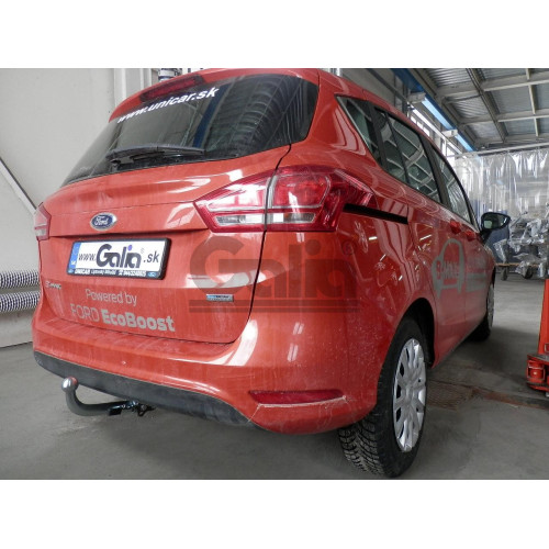 F118C GALIA Полностью оцинкованный фаркоп на Ford B-Max 2012-2017. Подрозетник убирается за бампер. Тип шара: C (горизонтальный съемный). Без выреза бампера. Нагрузки: 1150/75 кг, масса фаркопа 15,36 кг
