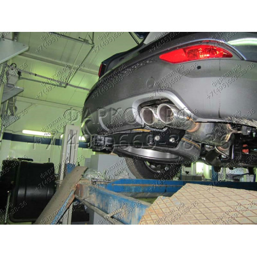 FA 0724-E Бизон Фаркоп на Hyundai Santa Fe 2012-2018, Kia Sorento II XM 2012-2020. Требуется подрезка бампера. Тип шара: E (легкосъемный шар под квадрат). Нагрузки: 3000/120 кг. Не комплектуется электрикой