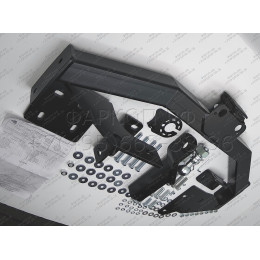 FA 0724-E Бизон Фаркоп на Hyundai Santa Fe 2012-2018, Kia Sorento II XM 2012-2020. Требуется подрезка бампера. Тип шара: E (легкосъемный шар под квадрат). Нагрузки: 3000/120 кг