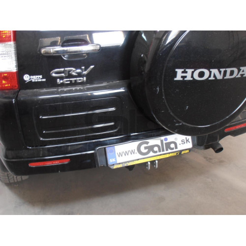 H050A GALIA Полностью оцинкованный фаркоп на Honda CR-V 2002-2007. Особенности: запасное колесо на задней двери. Тип шара: A. Установка без снятия и выреза бампера. Нагрузки: 1500/100 кг, масса фаркопа 17,52 кг