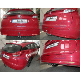 H092A GALIA Полностью оцинкованный фаркоп на Honda Civic Tourer универсал 2013-2017. Подрозетник убирается за бампер. Тип шара: A. Невидимый вырез бампера. На