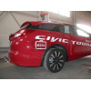 H092A GALIA Полностью оцинкованный фаркоп на Honda Civic Tourer универсал 2013-2017. Подрозетник убирается за бампер. Тип шара: A. Невидимый вырез бампера. Нагрузки: 1500/75 кг, масса фаркопа 14,52 кг