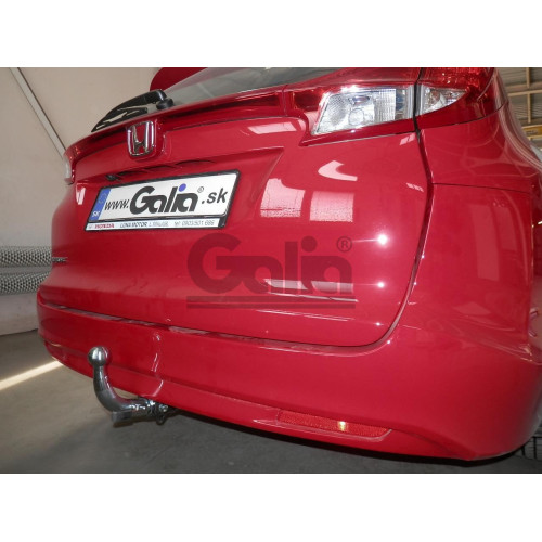 H092A GALIA Полностью оцинкованный фаркоп на Honda Civic Tourer универсал 2013-2017. Подрозетник убирается за бампер. Тип шара: A. Невидимый вырез бампера. Нагрузки: 1500/75 кг, масса фаркопа 14,52 кг