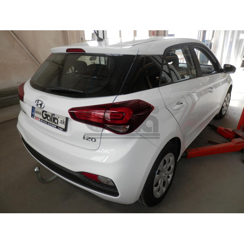 H093A GALIA Полностью оцинкованный фаркоп на Hyundai i20 2014-2020. Тип шара: A. Невидимый вырез бампера. Нагрузки: 1200/75 кг, масса фаркопа 15,02 кг