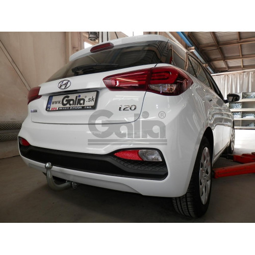 H093A GALIA Полностью оцинкованный фаркоп на Hyundai i20 2014-2020. Тип шара: A. Невидимый вырез бампера. Нагрузки: 1200/75 кг, масса фаркопа 15,02 кг