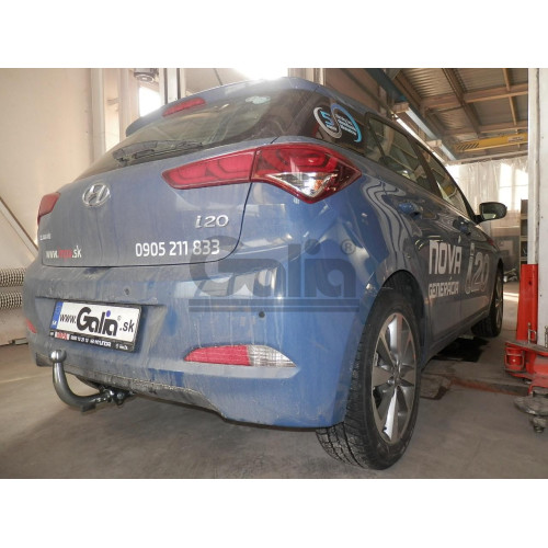 H093A GALIA Полностью оцинкованный фаркоп на Hyundai i20 2014-2020. Тип шара: A. Невидимый вырез бампера. Нагрузки: 1200/75 кг, масса фаркопа 15,02 кг