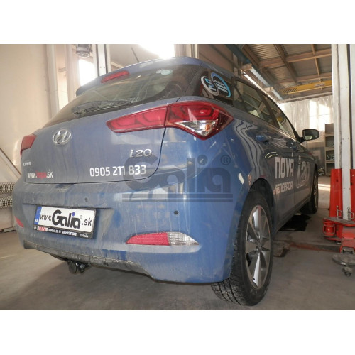 H093A GALIA Полностью оцинкованный фаркоп на Hyundai i20 2014-2020. Тип шара: A. Невидимый вырез бампера. Нагрузки: 1200/75 кг, масса фаркопа 15,02 кг