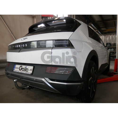 H110A GALIA Полностью оцинкованный фаркоп на Hyundai Ioniq 5 2021-. Тип шара: A. Невидимый вырез бампера. Нагрузки: 1600/100 кг, масса фаркопа 15,72 кг