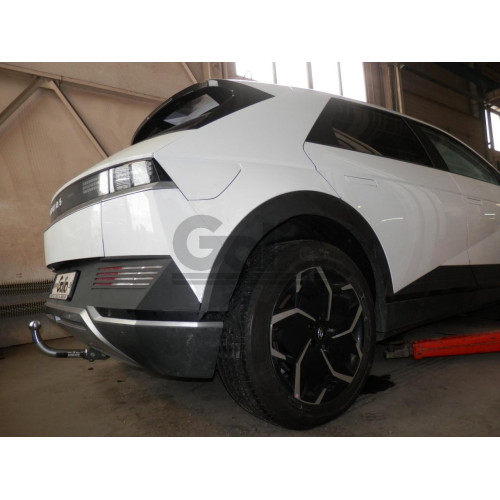 H110A GALIA Полностью оцинкованный фаркоп на Hyundai Ioniq 5 2021-. Тип шара: A. Невидимый вырез бампера. Нагрузки: 1600/100 кг, масса фаркопа 15,72 кг