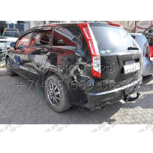 H.H14.A HALTY Фаркоп на Honda Stream 2WD/4WD 2006-2014. Требуется подрезка бампера. Тип шара: A. Нагрузки: 750/75 кг, масса фаркопа 12,9 кг