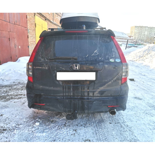 H.H14.A HALTY Фаркоп на Honda Stream 2WD/4WD 2006-2014. Требуется подрезка бампера. Тип шара: A. Нагрузки: 750/75 кг, масса фаркопа 12,9 кг