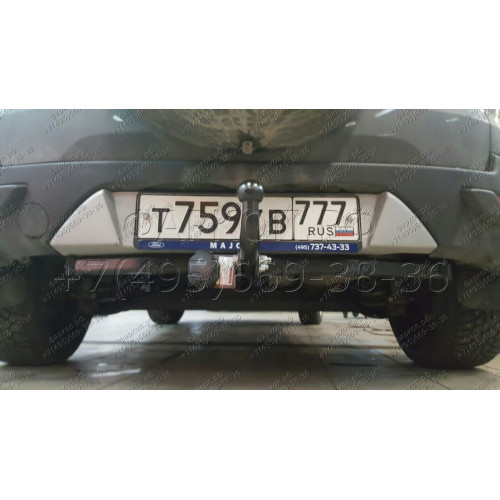 3985-A ORIS Фаркоп на Ford Ecosport 2WD/4WD 2014-2019 без выреза в бампере. Тип шара: A. Нагрузки: 1200/75 кг, масса фаркопа 18,4 кг (без электрики в комплекте)