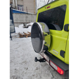 FA 0350-E(N) Бизон Фаркоп с хромированной накладкой на Suzuki Jimny 2018- без подрезки бампера. Тип шара: E (легкосъемный шар под квадрат). Нагрузки: 1800/130 к