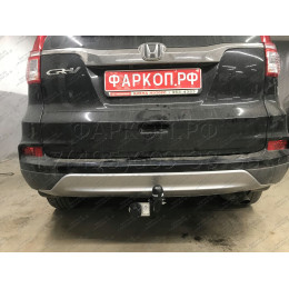 H104-A Лидер-плюс ТСУ для Honda CR-V 2012-2017. Требуется подрезка пластиковой защиты бампера. Нагрузки: 1500/75 кг, масса фаркопа 16,36 кг (без электрики в ко