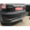 H104-A Лидер-плюс ТСУ для Honda CR-V 2012-2017. Требуется подрезка пластиковой защиты бампера. Нагрузки: 1500/75 кг, масса фаркопа 16,36 кг (без электрики в комплекте)