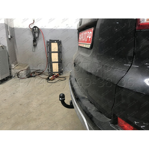 H104-A Лидер-плюс ТСУ для Honda CR-V 2012-2017. Требуется подрезка пластиковой защиты бампера. Нагрузки: 1500/75 кг, масса фаркопа 16,36 кг (без электрики в комплекте)
