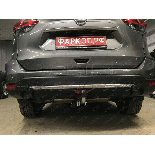 N055A GALIA Полностью оцинкованный фаркоп на Nissan X-Trail T32 2014-2022, Renault Koleos 2016-2020. Тип шара: A. Без выреза бампера. Нагрузки: 2000/100 кг, масса фаркопа 20,72 кг