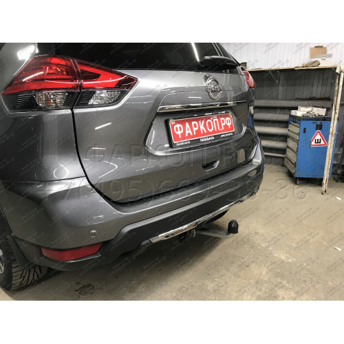 N055A GALIA Полностью оцинкованный фаркоп на Nissan X-Trail T32 2014-2022, Renault Koleos 2016-2020. Тип шара: A. Без выреза бампера. Нагрузки: 2000/100 кг, масса фаркопа 20,72 кг