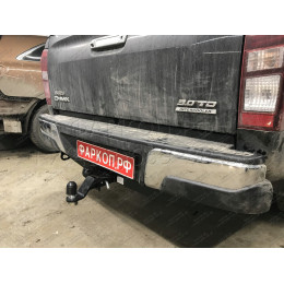 FA 0996-E Бизон Фаркоп на Isuzu D-MAX 2012-2021 без подрезки бампера. Тип шара: E (легкосъемный шар под квадрат). Нагрузки: 3500/120 кг. Не комплектуется электр