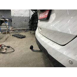 N055A GALIA Полностью оцинкованный фаркоп на Nissan X-Trail T32 2014-2022, Renault Koleos 2016-2020. Тип шара: A. Без выреза бампера. Нагрузки: 2000/100 кг, масса фаркопа 20,72 кг