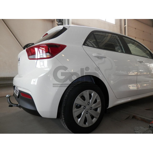 K039C GALIA Полностью оцинкованный фаркоп на Kia Rio хетчбек (европейская версия) 2017-2021. Тип шара: C (горизонтальный съемный). Установка без выреза бампера. Нагрузки: 1200/80 кг, масса фаркопа 15,37 кг