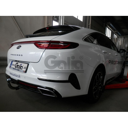 K047A GALIA Полностью оцинкованный фаркоп на Kia ProCeed 2018-. Тип шара: A. Установка без снятия и выреза бампера. Нагрузки: 1600/85 кг, масса фаркопа 14,82 кг