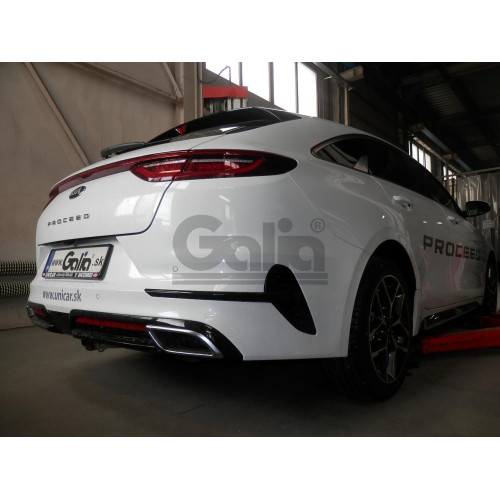 K047A GALIA Полностью оцинкованный фаркоп на Kia ProCeed 2018-. Тип шара: A. Установка без снятия и выреза бампера. Нагрузки: 1600/85 кг, масса фаркопа 14,82 кг