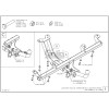 L028A GALIA Полностью оцинкованный фаркоп на Lada Niva Travel 2021-, Chevrolet Niva 2123 2008-2020, Lada Niva 2020-2021. Тип шара: A. Установка без снятия и выреза бампера. Нагрузки: 1400/80 кг, масса фаркопа 12,62 кг