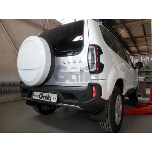 L028A GALIA Полностью оцинкованный фаркоп на Lada Niva Travel 2021-, Chevrolet Niva 2123 2008-2020, Lada Niva 2020-2021. Тип шара: A. Установка без снятия и выреза бампера. Нагрузки: 1400/80 кг, масса фаркопа 12,62 кг