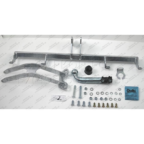 L028A GALIA Полностью оцинкованный фаркоп на Lada Niva Travel 2021-, Chevrolet Niva 2123 2008-2020, Lada Niva 2020-2021. Тип шара: A. Установка без снятия и выреза бампера. Нагрузки: 1400/80 кг, масса фаркопа 12,62 кг