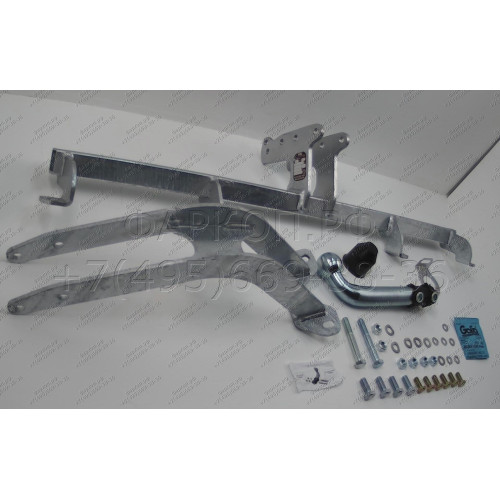 L028A GALIA Полностью оцинкованный фаркоп на Lada Niva Travel 2021-, Chevrolet Niva 2123 2008-2020, Lada Niva 2020-2021. Тип шара: A. Установка без снятия и выреза бампера. Нагрузки: 1400/80 кг, масса фаркопа 12,62 кг