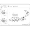L030A GALIA Полностью оцинкованный фаркоп на Lexus NX350H 2022-, Lexus NX450H 2022-. Тип шара: A. Установка без снятия и выреза бампера. Нагрузки: 1600/100 кг, масса фаркопа 16,22 кг