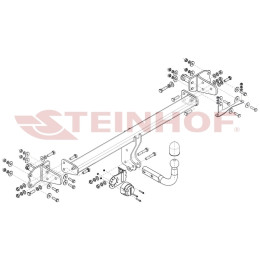 M-160 STEINHOF Фаркоп на Mercedes C-Class w205 седан / s205 универсал / a205 кабриолет / c205 купе 2014-2021, в т.ч. AMG-пакет, кроме авто с пневмоподвеской. Требуется подре