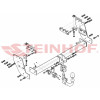 M-335 STEINHOF Фаркоп на Mitsubishi L200 2015-2019, FIAT Fullback 2016-2019 без подрезки бампера. Тип шара: AV (вертикальное быстросъемное крепление шара на ключе). Нагрузки: 3100/125 кг, масса фаркопа 30,78 кг (без электрики в комплекте)