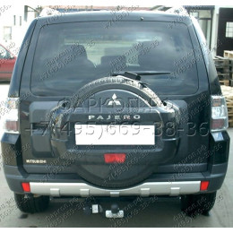 M-348 STEINHOF Фаркоп на Mitsubishi Pajero IV 5 дверей 2007-2020 без снятия и подрезки бампера. Тип шара: F. Нагрузки: 3300/135 кг, масса фаркопа 33,6 кг (без электрики в 