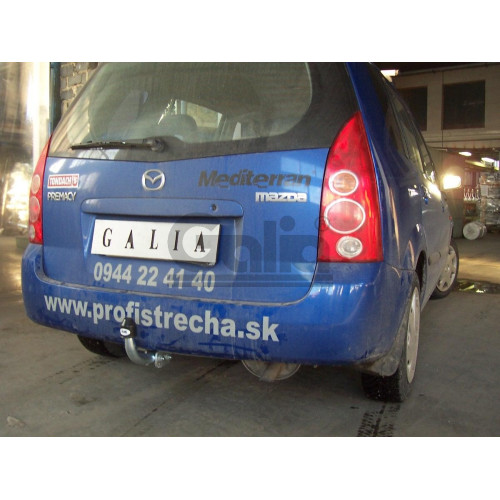 M020C GALIA Полностью оцинкованный фаркоп на Mazda Premacy 1999-2004. Тип шара: C (горизонтальный съемный). Без выреза бампера. Нагрузки: 1400/75 кг, масса фаркопа 19,1 кг