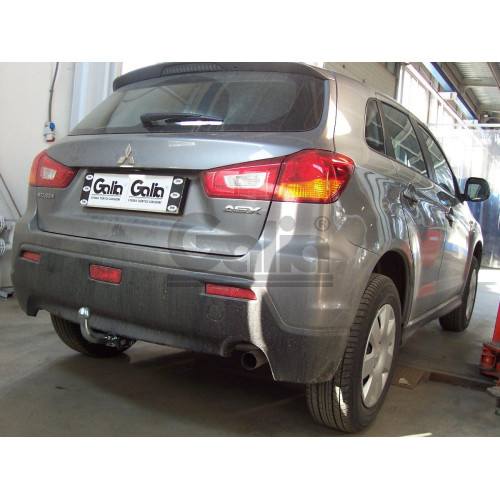 M122C GALIA Полностью оцинкованный фаркоп на Mitsubishi Eclipse Cross 2018-, Mitsubishi ASX 2010-2022 (без подрезки бампера), Citroen C4 Aircross 2012-2016, Peugeot 4008 2012-2016 (с невидимой подрезкой бампера). Тип шара: C (горизонтальный съемный). Нагр
