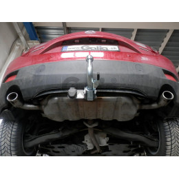 M132C GALIA Полностью оцинкованный фаркоп на Mazda 3 хетчбек 2014-2019. Тип шара: C (горизонтальный съемный). Невидимый вырез бампера. Нагрузки: 1800/90 кг, м