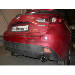 M132C GALIA Полностью оцинкованный фаркоп на Mazda 3 хетчбек 2014-2019. Тип шара: C (горизонтальный съемный). Невидимый вырез бампера. Нагрузки: 1800/90 кг, м