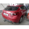M132C GALIA Полностью оцинкованный фаркоп на Mazda 3 хетчбек 2014-2019. Тип шара: C (горизонтальный съемный). Невидимый вырез бампера. Нагрузки: 1800/90 кг, масса фаркопа 17,17 кг