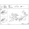 M133C GALIA Полностью оцинкованный фаркоп на Mazda CX-9 2007-2012, 2012-2017. Подрозетник убирается за бампер. Тип шара: C (горизонтальный съемный). Установка без снятия и выреза бампера. Нагрузки: 1600/100 кг, масса фаркопа 17,07 кг